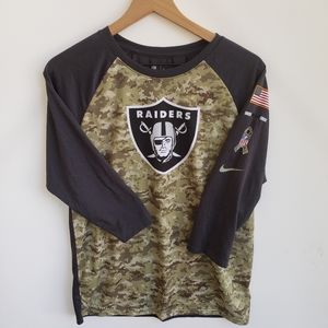 Nike | NFL Raiders Dri-Fit 3/4 Sleeve Raglan Shirt